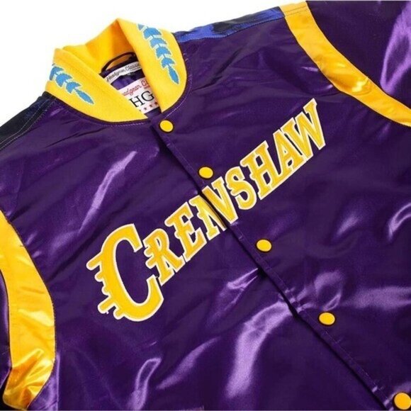 Kobe Bryant Mamba Crenshaw Los Angeles Lakers Satin Jacket Medium New - Picture 3 of 13